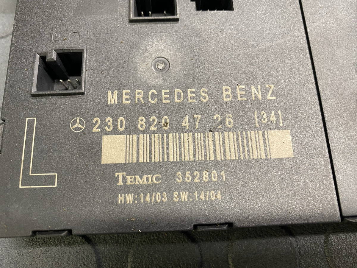 03-12 Mercedes R230 SL500 SL55 AMG Front Left Side Door Control Module Unit