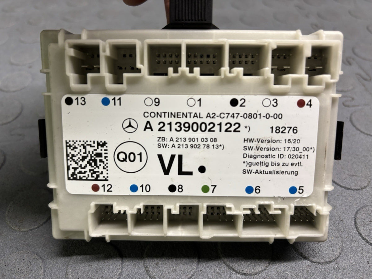 2018 Mercedes AMG E63 W213 Front Left Door Control Module A2139002122