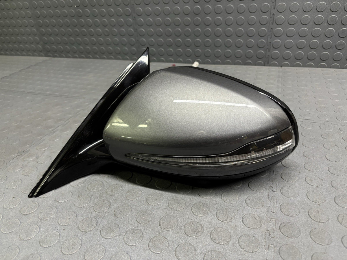W213 MERCEDES E63 AMG LEFT DOOR MIRROR BLIND ZONE CAMERA GPS COMPLETE NICE GRAY