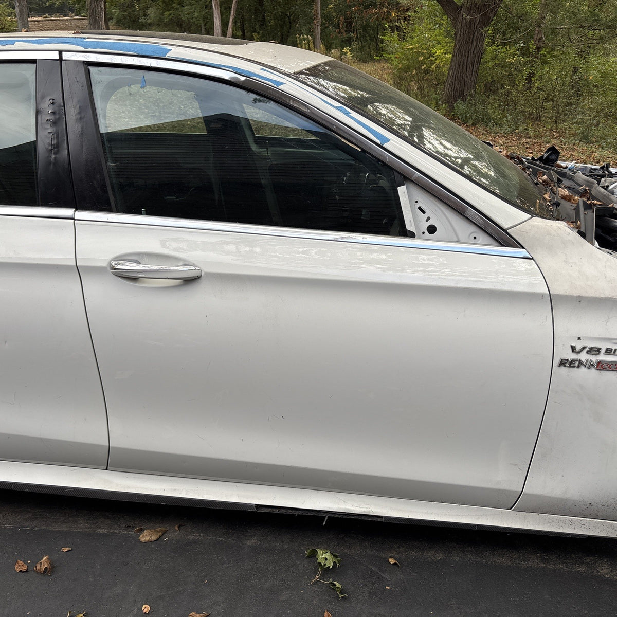 2017-2022 MERCEDES E63 AMG W213 FRONT RIGHT PASSENGER DOOR SHELL PANEL WHITE 149