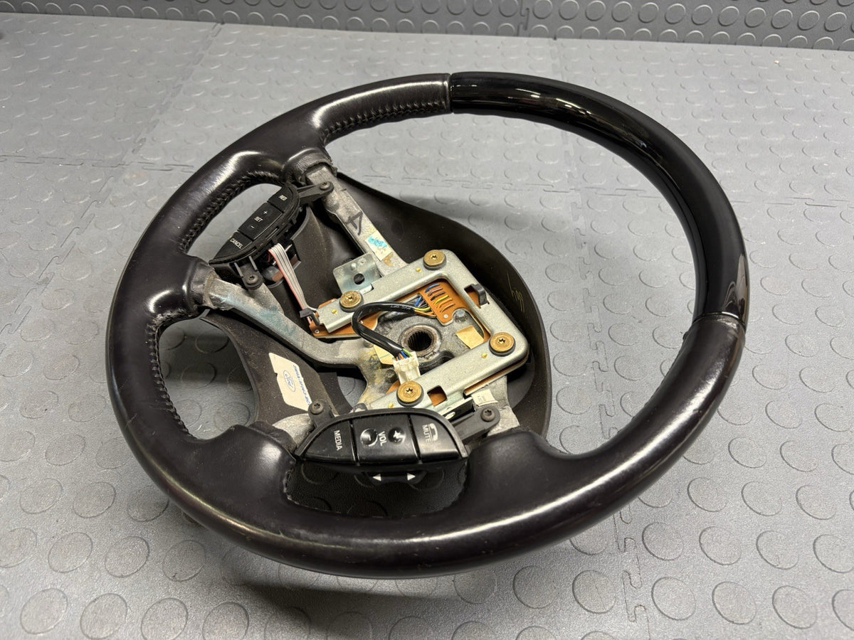 02-05 Ford Thunderbird Steering Wheel Black Wood & Leather OEM