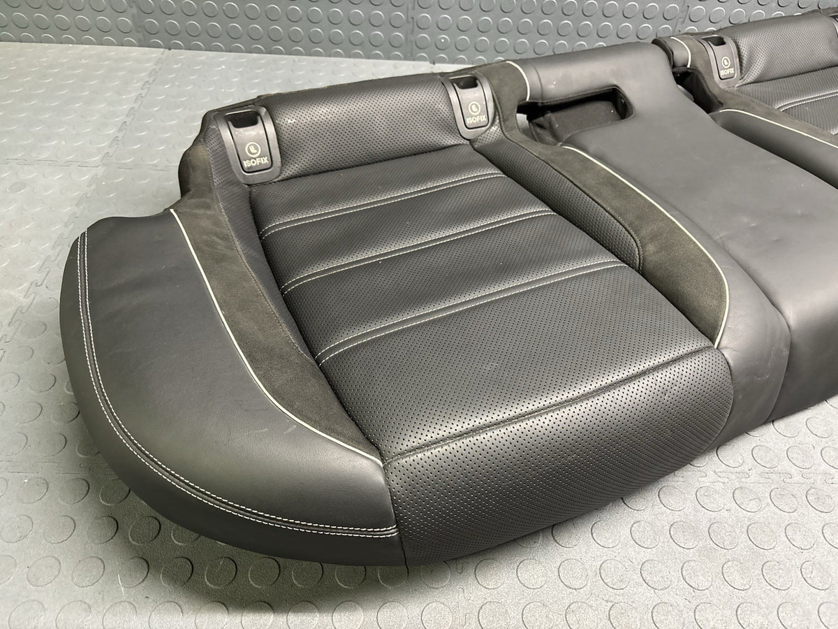 2018 MERCEDES BENZ E63S W213 AMG REAR SEAT BOTTOM CUSHION BLACK LEATHER SUEDE
