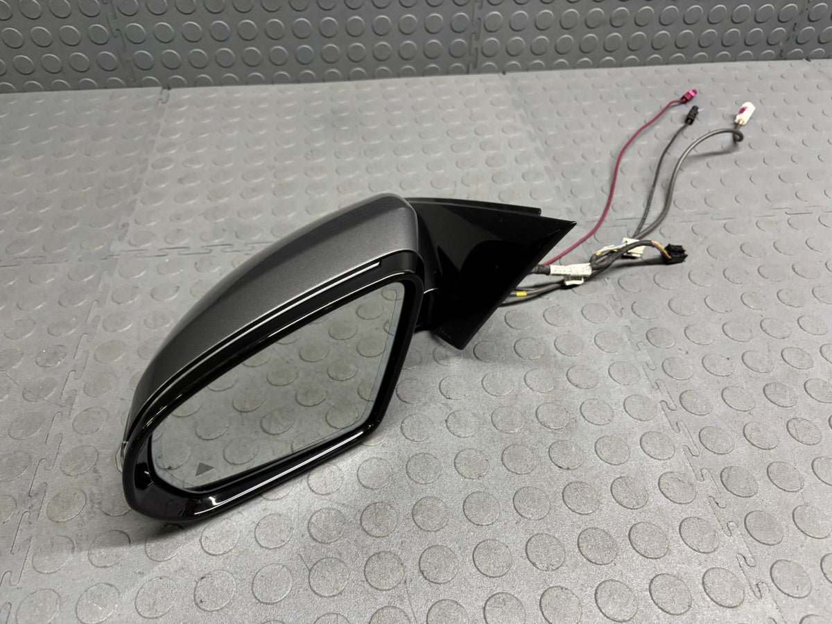 W213 MERCEDES E63 AMG LEFT DOOR MIRROR BLIND ZONE CAMERA GPS COMPLETE NICE GRAY