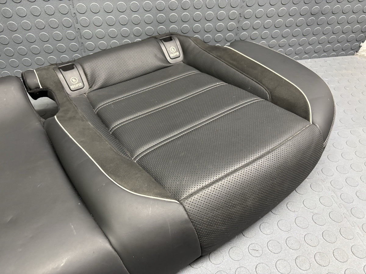 2018 MERCEDES BENZ E63S W213 AMG REAR SEAT BOTTOM CUSHION BLACK LEATHER SUEDE